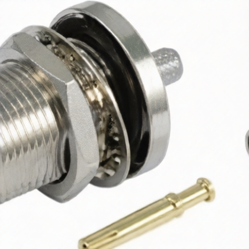Waterproof Coaxial Connector L-com BAC542 Brass Body Gold Plated Center Pin and 50 Ohm Impedance for RG Cables