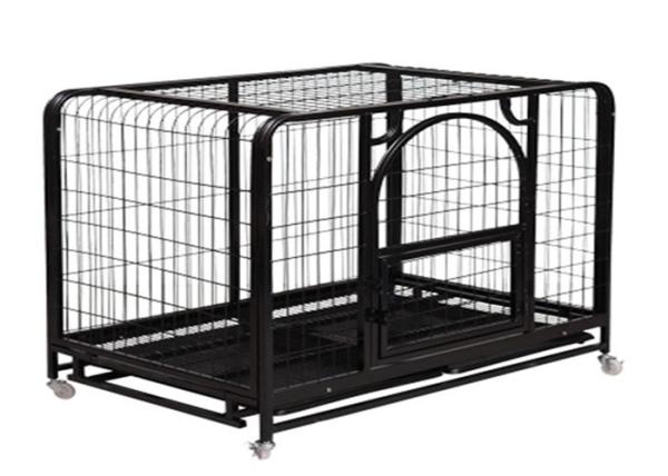 Kennel Pet Cage for XXL Medium Dogs Travel Metal Double-Door Folding Indoor Outdoor Cages