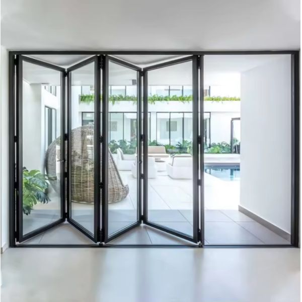 Heavy Duty Aluminum Folding Door with 10 Years Warranty and 50 Years Life Span for Sound Insulation