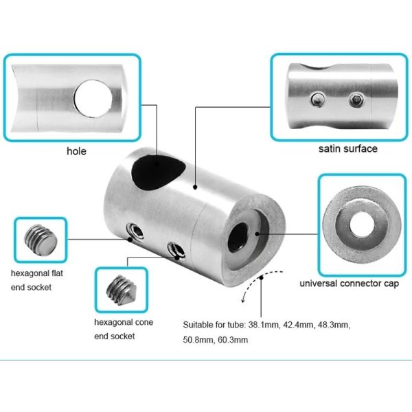 Iso9001 16mm 90 Degree Stainless Steel Pipe Railing