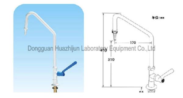 Desktop Single Port Laboratory Swan Neck Taps Pure Copper Material ISO Approved
