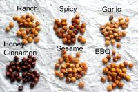 Baixo - a caloria Roasted o alimento passado kosher revestido Sriracha salgado da nutrição dos grãos-de-bico