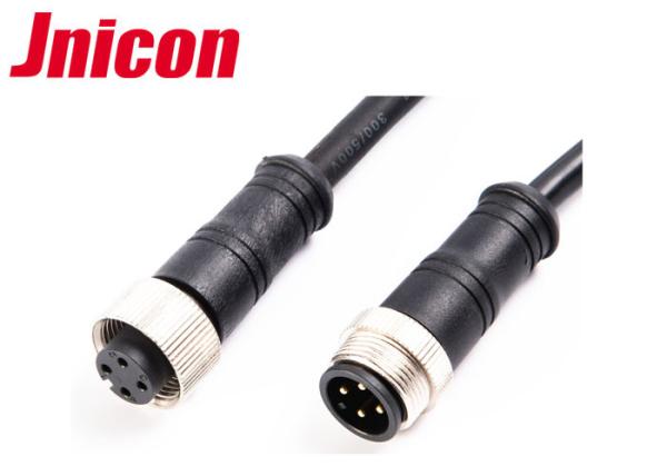 4 Pin Waterproof Male Female Connectors Electrical Metal Locking Ring