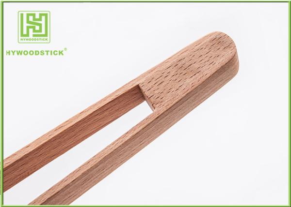 Beech Wood House Kitchen Wares 30cm Small Kitchen Tongs For Ice Food Salah Picker