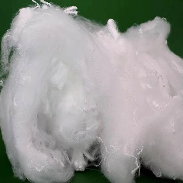 White 1.2D×38mm Polyester Staple Fiber for Knitting & Weaving Yarn