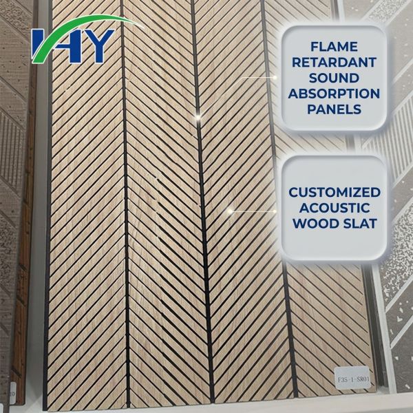 Industrial Wood Slat Acoustic Panel with Sound Absorption and Pet