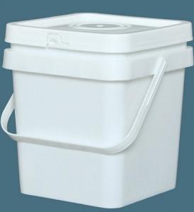 Embalagem de plástico de 10 litros quadrados, reciclável, empilhável, à prova de