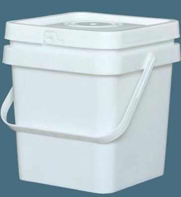 Recyclable Stackable 10 Litre Square Plastic Bucket Leakproof