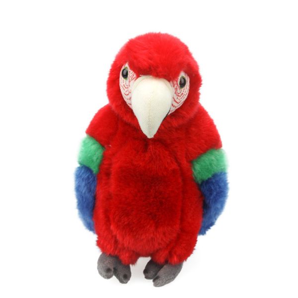 Polyester Fiber Stuffing Bright Red Macaw Stuffed Animal Gift For Kids plush toys