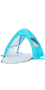 Pop Up Beach Tent, Portable Outdoor Beach Shade Tent, UPF 50+ Baby Beach Shelter, Easy Setup Windproof Waterproof