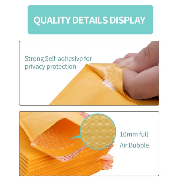 SZCX China Custom Shipping Inflatable Shockproof air Private Label Packaging Bags Waterproof Kraft Bubble Mailer