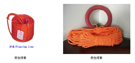 Marine Lifebuoy Safety Line 30M Polypropylene Buoyanct Line Encapsulated Safety Rope