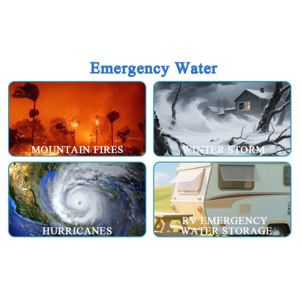 Collapsible Water Container With Spigot & Hook, BPA Free Water Jug, Foldable Carrier Bucket, Water Storage Container For Camping Hiking Survival Kit, 2-Pack (20L/5.3 Gallon)