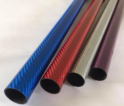 High Modulus Carbon Fiber Products Colourful Kevlar Aramid Carbon Fiber Tube