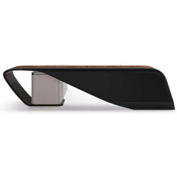 Minimalist Office Table And Chair Combo Leatherette Burl Office Coffee Table
