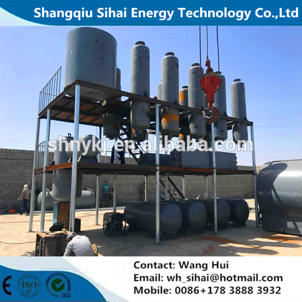 Standard Waste Sludge Oil Recycling to Diesel Distillation Plant 24hours Output 9-13.5tons Diesel
