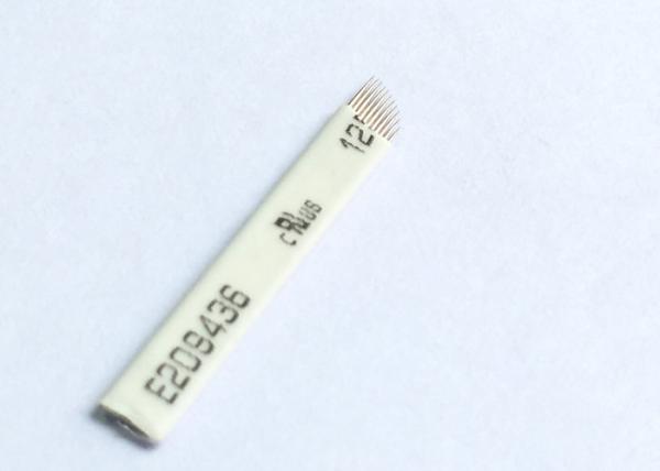 Professional Eyebrow Permanent Makeup Needles , Manual Tattoo Needles 11Pins
