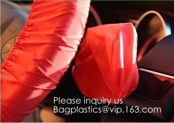 Reusable Cars Accessories,  Nylon Car Seat Covers, Universal For Car Shops, Steering Wheel Cover Fabric