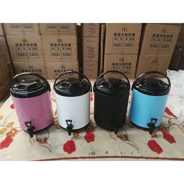 cubo de acero inoxidable del termo del té de la leche del barril del agua 12L