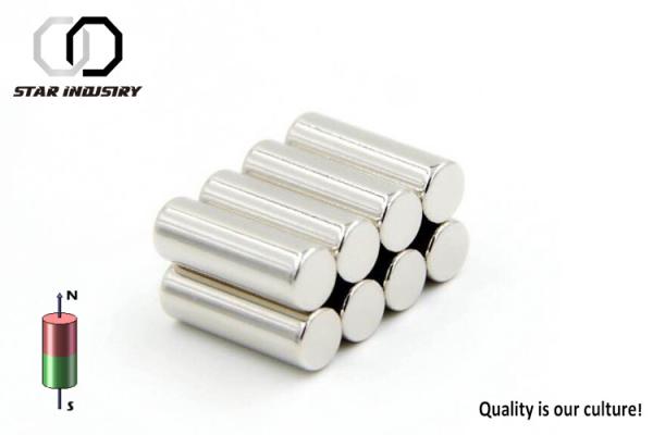 Multiple Coatings Medical Grade Magnets , Metal Long Cylinder N48H Neodymium Rod