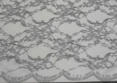 Yarn Nylon Silver Metallic Lace Fabric For Nightwear Anti-Static CY-LW0632