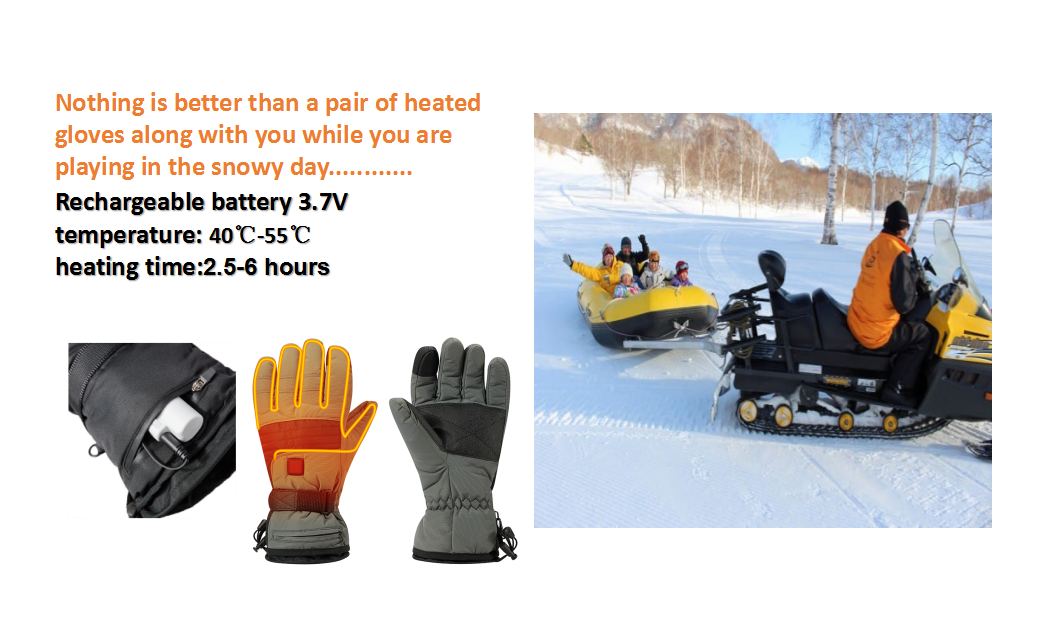 Электрическая перезаряжаемые нагретая батарея перчаток нагрела внутреннюю батарею перчаток
