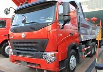 336HP dump Truck HOWO A7 6x4 EURO II Yellow with high strength steel U shape cargo body
