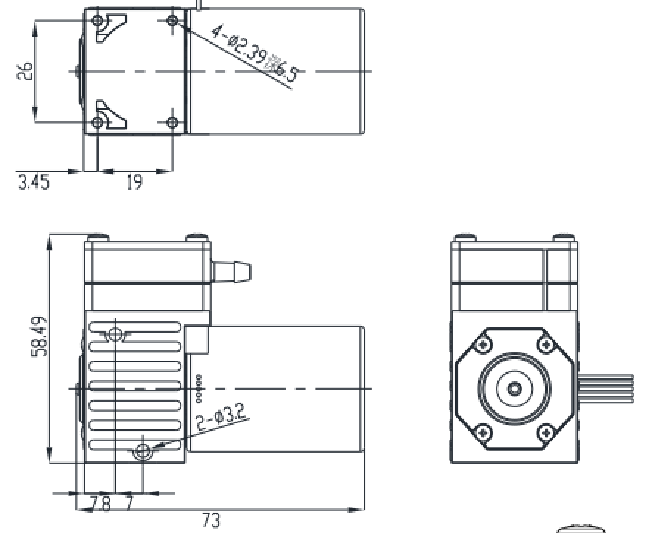 BAXIT PML8481-NF30 Small Diaphragm Pump Brushless PP Head EPDM PTFE for Lab Sampling