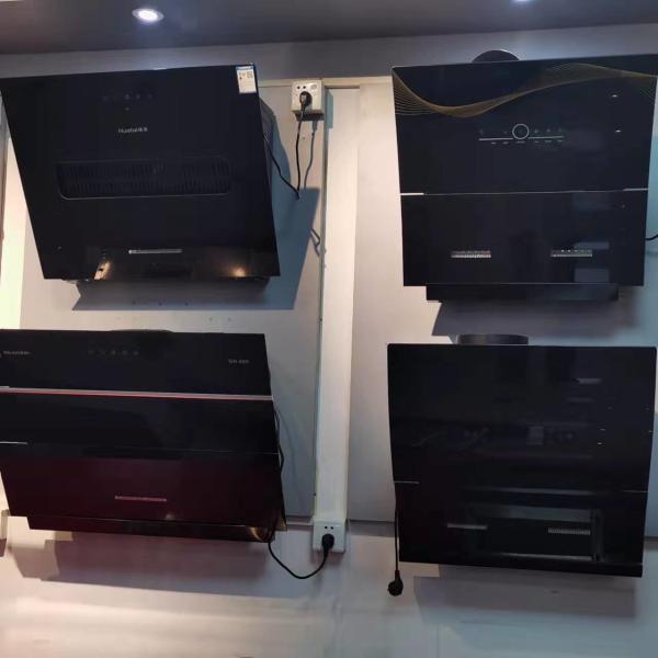 Electric Arc Glass Chimney Hood Stainless Steel Housing App Controlled Kitchen Range Hood