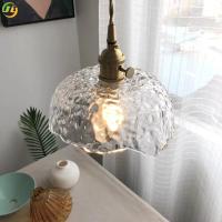 D20cm Led Verre Suspension Nordic Minimalist Hammer Clair / Vert