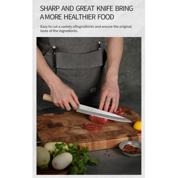 Professional Japanese Yanagiba Sashimi Knife with Aogami Blue Paper #2 Steel Core and 270mm Single Bevel Blade