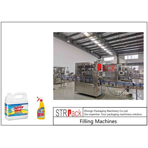 Stainless Steel Automatic Detergent Bleach Toilet Cleaner Bottle Filling Machine Anti Corrosive