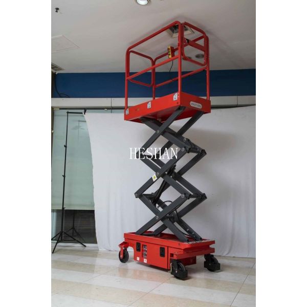 4.8M Portable Hydraulic Scissor Lift 300kg Warehouse Platform Lift