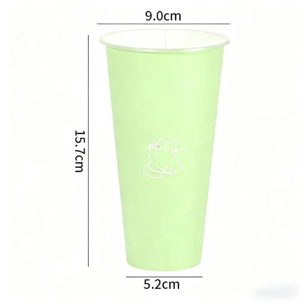 Green Matte PP Injection Cup with 80mm,90mm Diameter and BPA-free PP Material for Premium Drinks