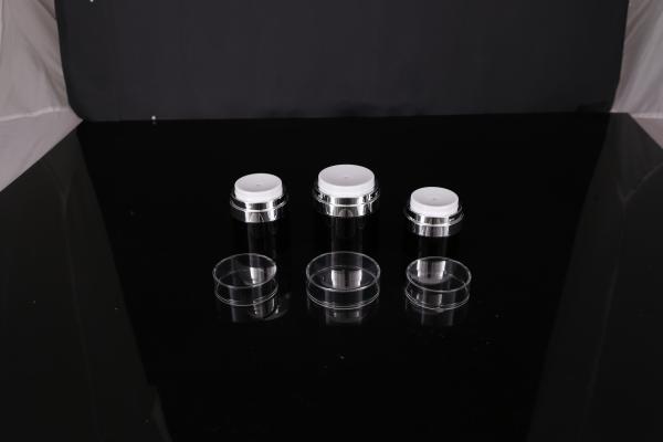hand lip crystal pump empty square white Screen Printing Airless 30ml Cosmetic Cream Jars