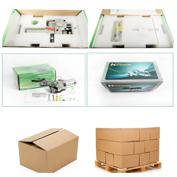 Suitable Width 13-25mm Pneumatic PET Strapping Machine with Friction Welding Sealing