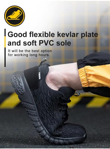Des chaussures de travail pour hommes, des chaussures respirantes pour le travail de sécurité.