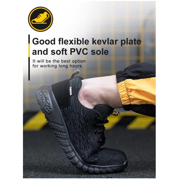 Zapatos deportivos de trabajo, zapatos respiratorios para el trabajo de seguridad.