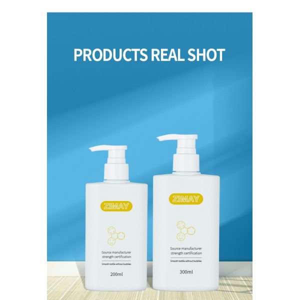 Matte White 200ml printed lotion packaging body wash pump  lotion baby shampoo and conditioner bottle