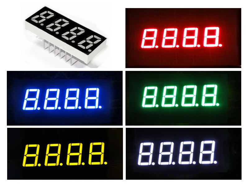 Черное лицо 4 цифры 7 сегмент LED дисплей модуль 0,56 дюйма Практический