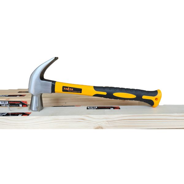 Claw hammer with fiberglass handle