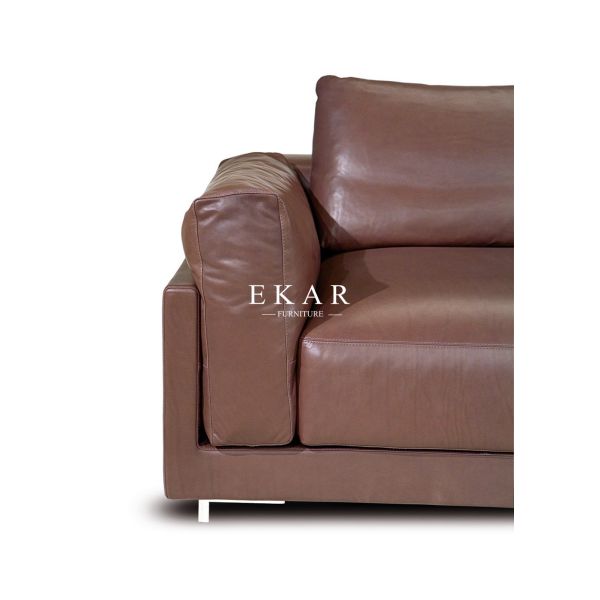 American Contemporary Style 2017 New Living Room Furniture High Class Genuine Leather Sectional Sofa Sets  ZZ-T-012