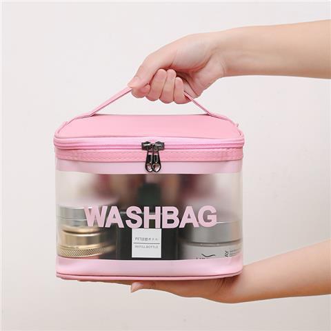 Custom Logo PVC Clear Makeup Bag for Travel Toiletries and Cosmetic Organization