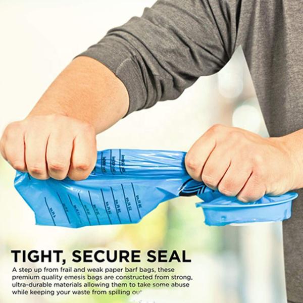 Custom Disposable Emesis Bags Blue Car Nausea Bags Vomit Bags For Motion Travel