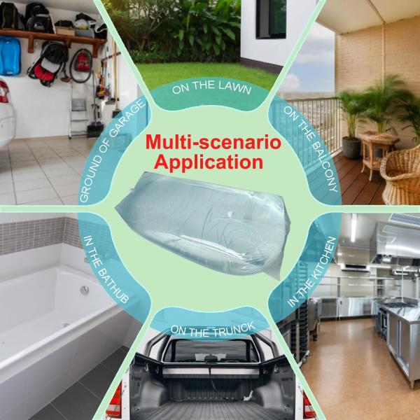 Water Storage Bladder, 100 Gallon Heavy Duty Food-Grade Plastic Bag, For Emergency Water Bank, Ideal For Bathtub Water Storage, Camping, Gardening And Agricultural Irrigation.