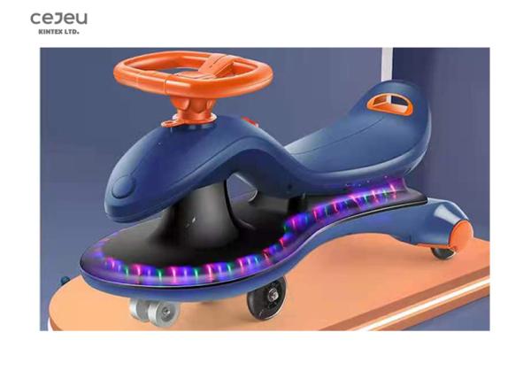Flashing Kids Swing Cars Steering Universal 2 Layer Wheel Swing Car 18kg