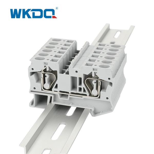 Din Rail IEC 800V 57A JST 6 Spring Cage Terminal Block