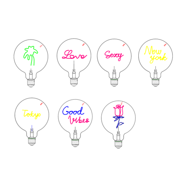 Hotel LED Filament Bulb 4W G125 Series Dimmable Glass Clear Amber Base Edison Light Bulb