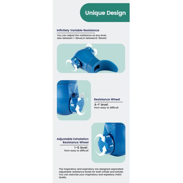 Adjustable Resistance Breathing Trainer for Boosting Lung Capacity and Muscle Endurance