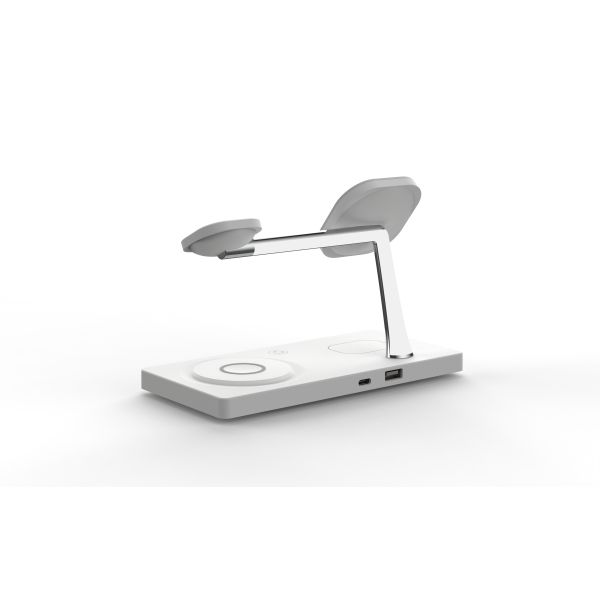 T218 2025 Latest 15W/10W Wireless Fast Charger with Apple Watch 3W Charging Stand for Samsung and Apple Phones